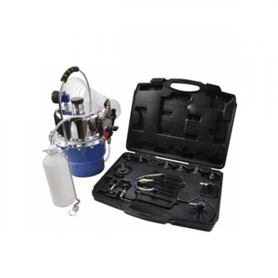 Urządzenie do wymiany płynu hamulcowego i odpowietrzania układu z adapterami KB03692