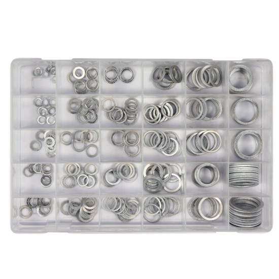 Podkładki aluminiowe zestaw 300 szt. mix rozmiarów, KB01010