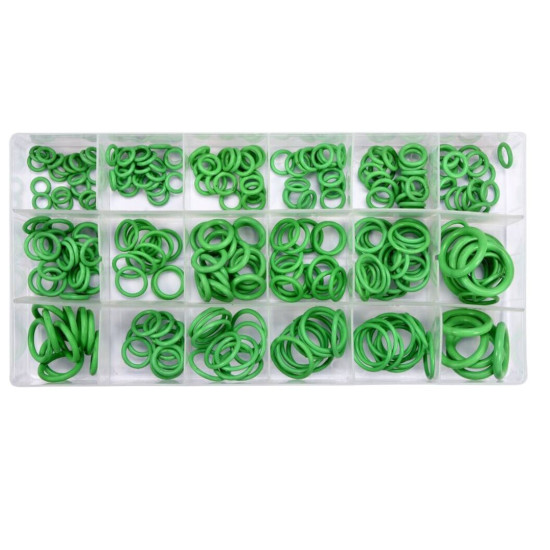 O-RINGS for air conditioning, 270 pcs. material: hnbr, color: green, KB01014