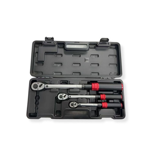 SET OF TORQUE WRANCHES 3PCS 1/4', 3/8', 1/2' 10-200NM, KBTW10200