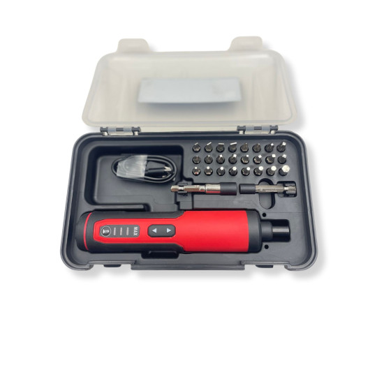 Wkrętak akumulatorowy 1/4" zestaw 27el, KB01067