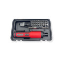Wkrętak akumulatorowy 1/4" zestaw 27el, KB01067