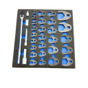 32PC Crowfoot Wrench Set in Foam 3/8"+1/2"+3/4", KB01071