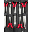 Long Flat Nose and Spark Plug Connector Pliers Set , extra long 9pcs KB01069