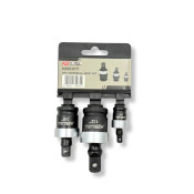 3pc universal joint set 1/4", 3/8", 1/2", KB01077