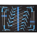 Wózek narzędziowy 12-szufladowy  z 471 elementami KBTC471F