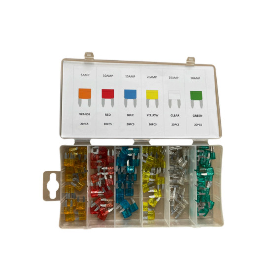 MICRO car fuses, 120 pcs KB01129