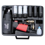 Compression impact wrench 1/2 1356 Nm + set of sockets YU-1281TK2
